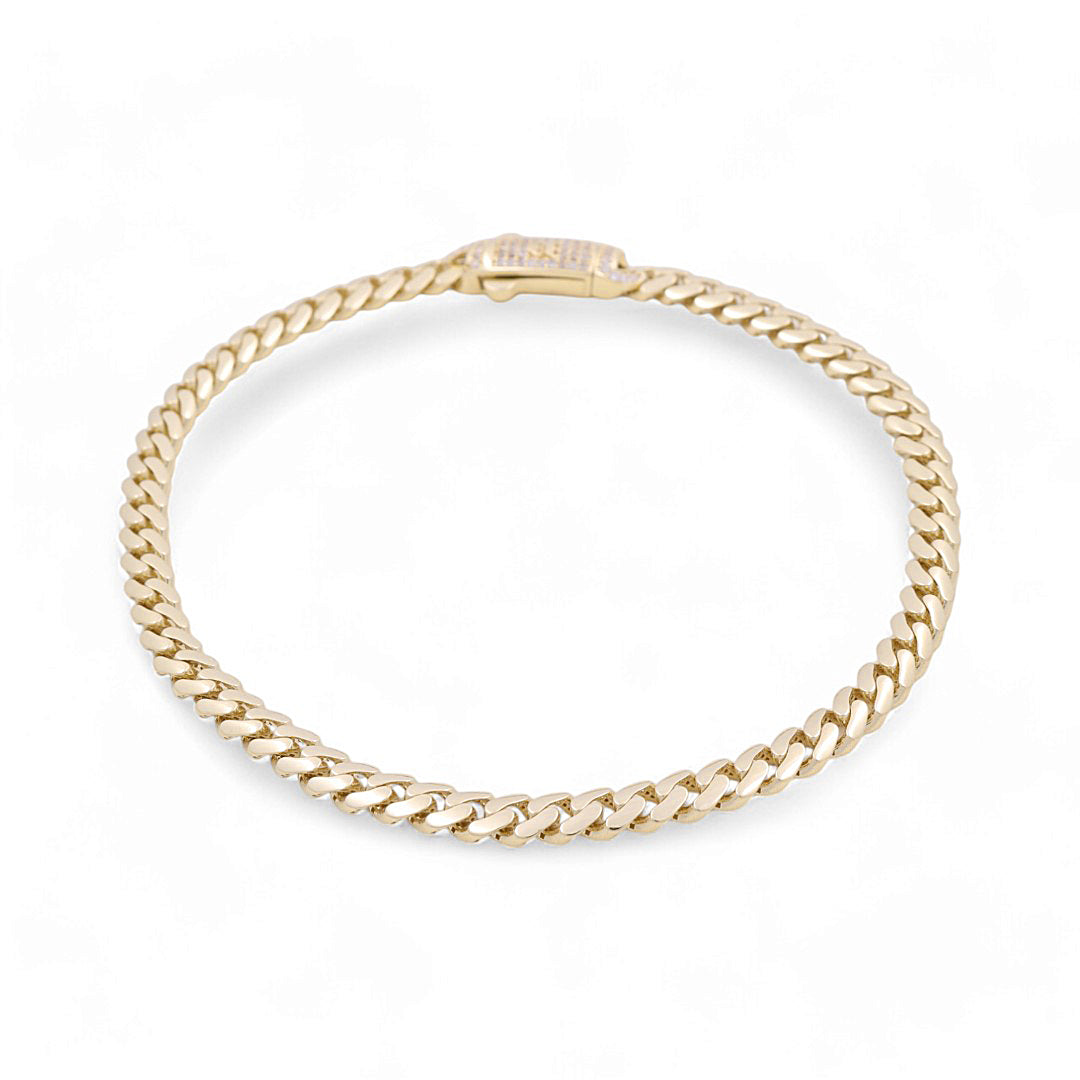 10K Yellow Gold Monaco Bracelets / Stone: Cz / Size 5mm 7.5" / Weight 8.9 GR / COWB0MON5-7.5
