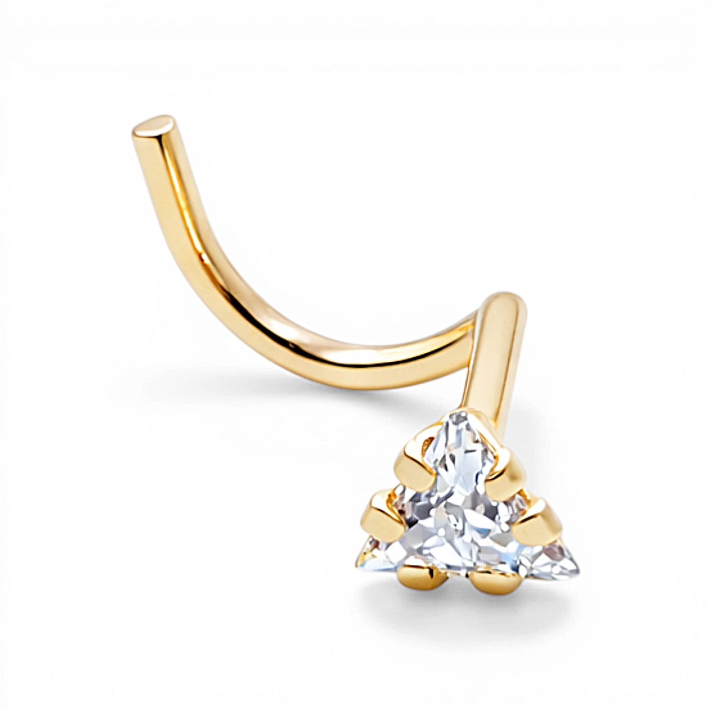 14K Yellow Gold Fashion Piercing with Cz / 6-632201KS