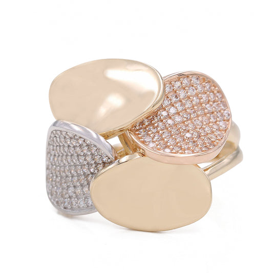 Tri-Color Fashion Ring