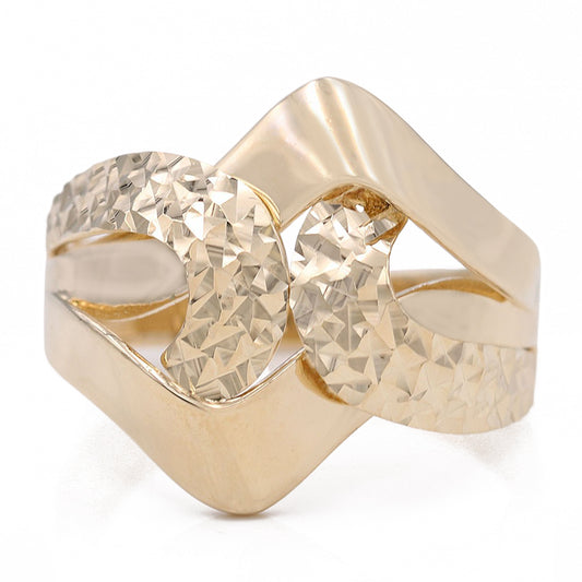 Smooth and Hammered Fashion Ring