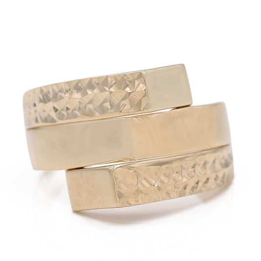 Smooth and Hammered Fashion Ring