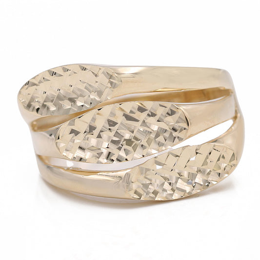 Smooth and Hammered Fashion Ring