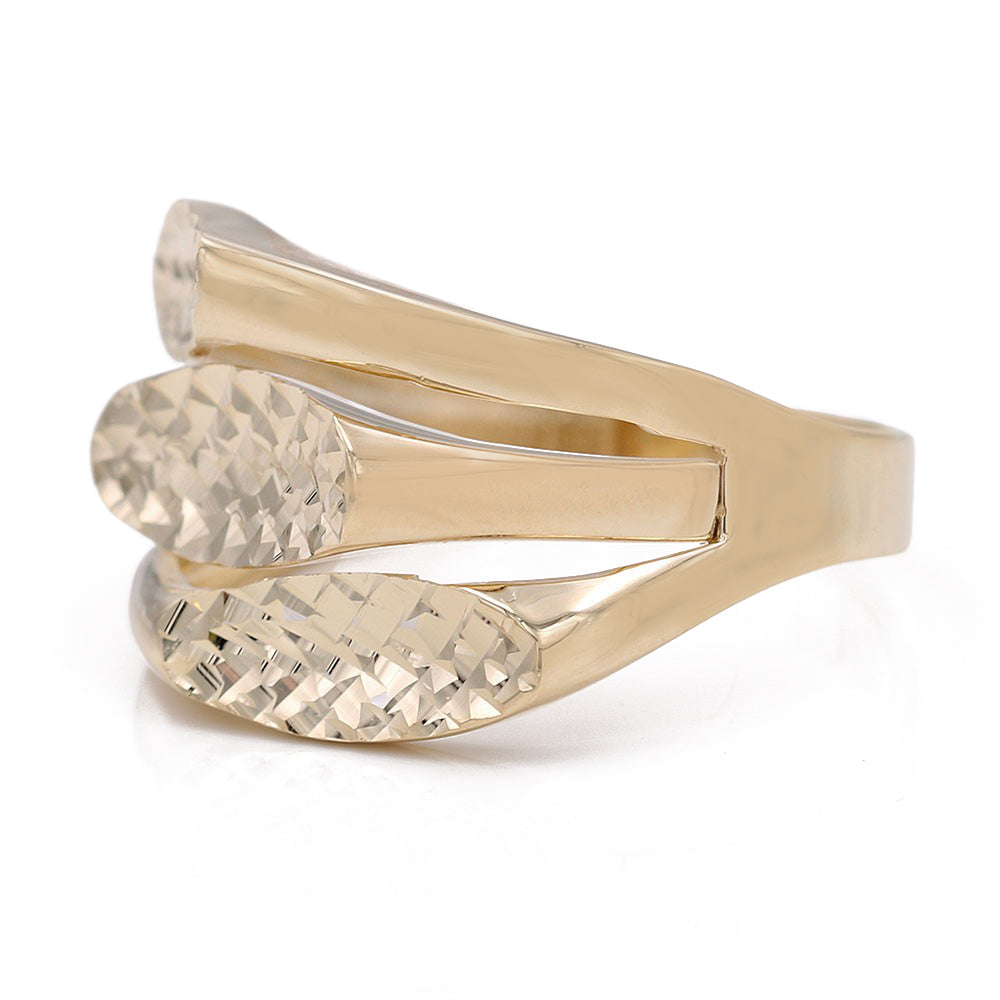 Smooth and Hammered Fashion Ring
