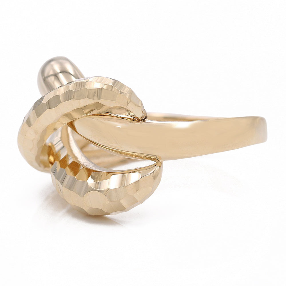 Smooth and Hammered Fashion Ring