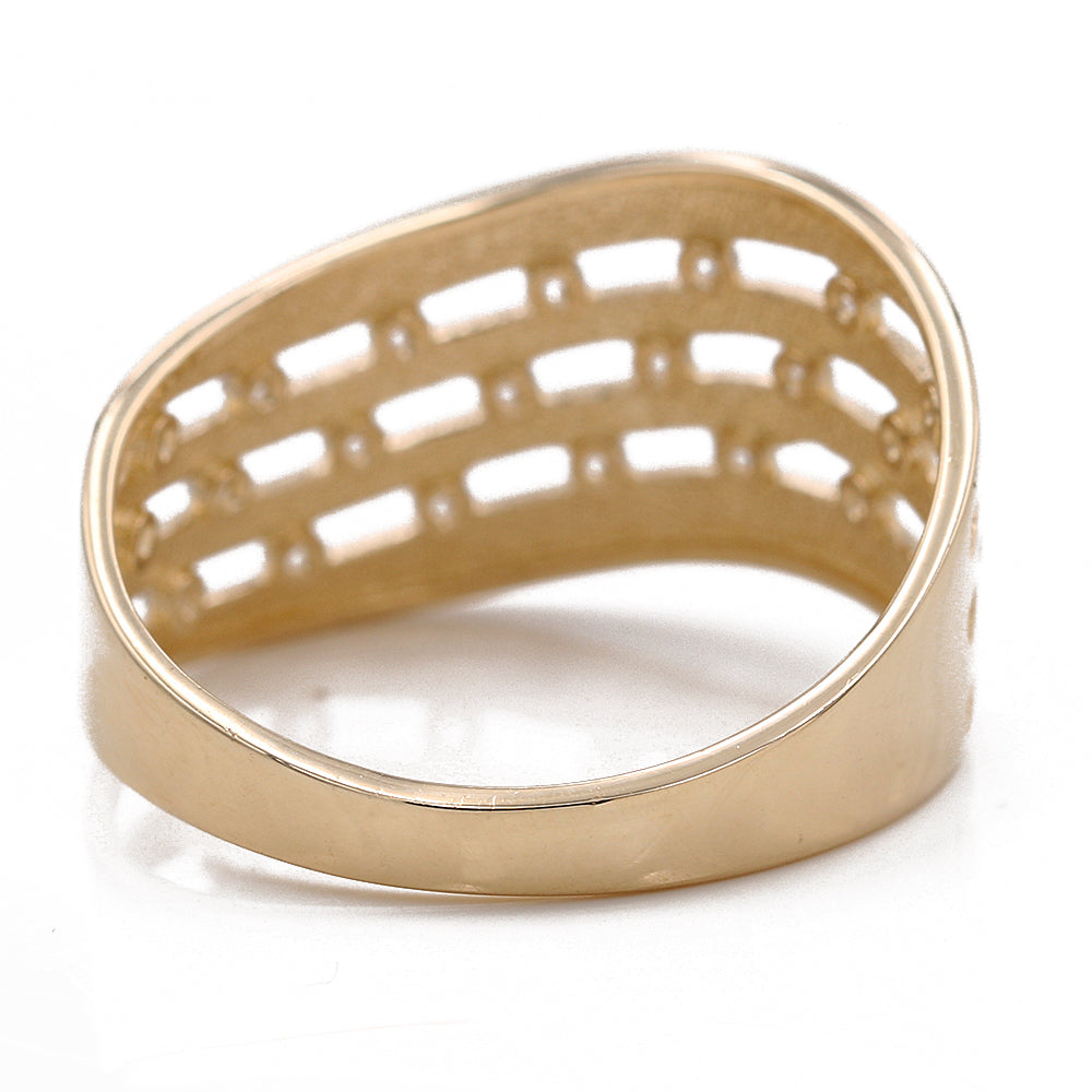 Wave Design Ring with Cubic Zirconias