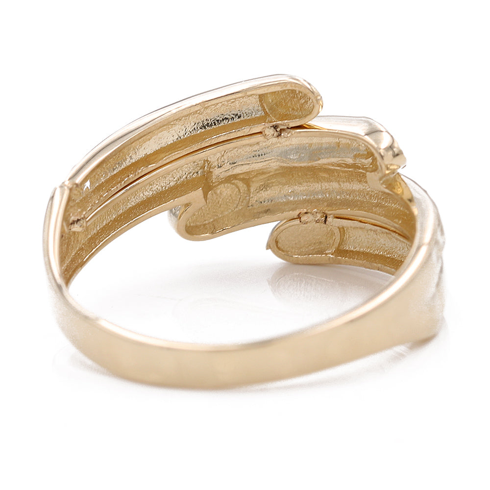 Smooth and Hammered Fashion Ring