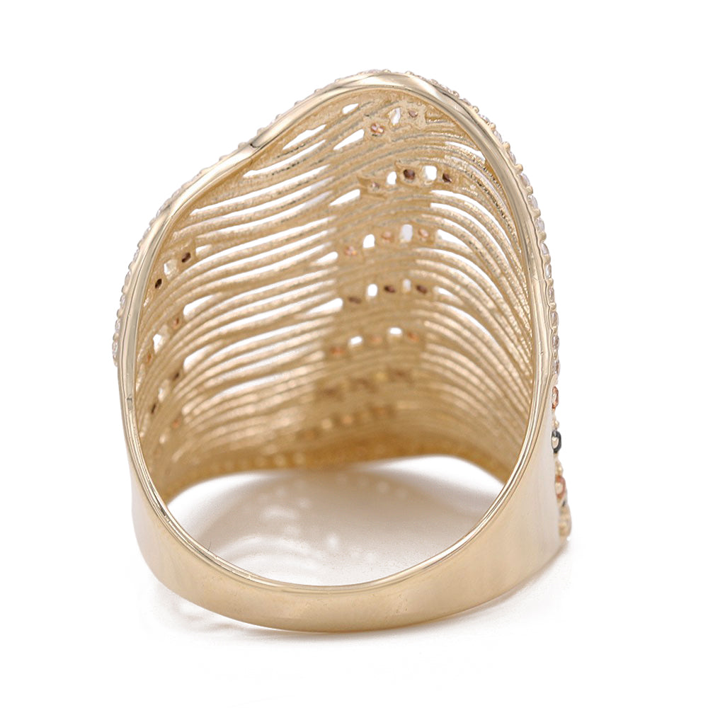 Fashion Ring with Color Stones and Cubic Zirconias