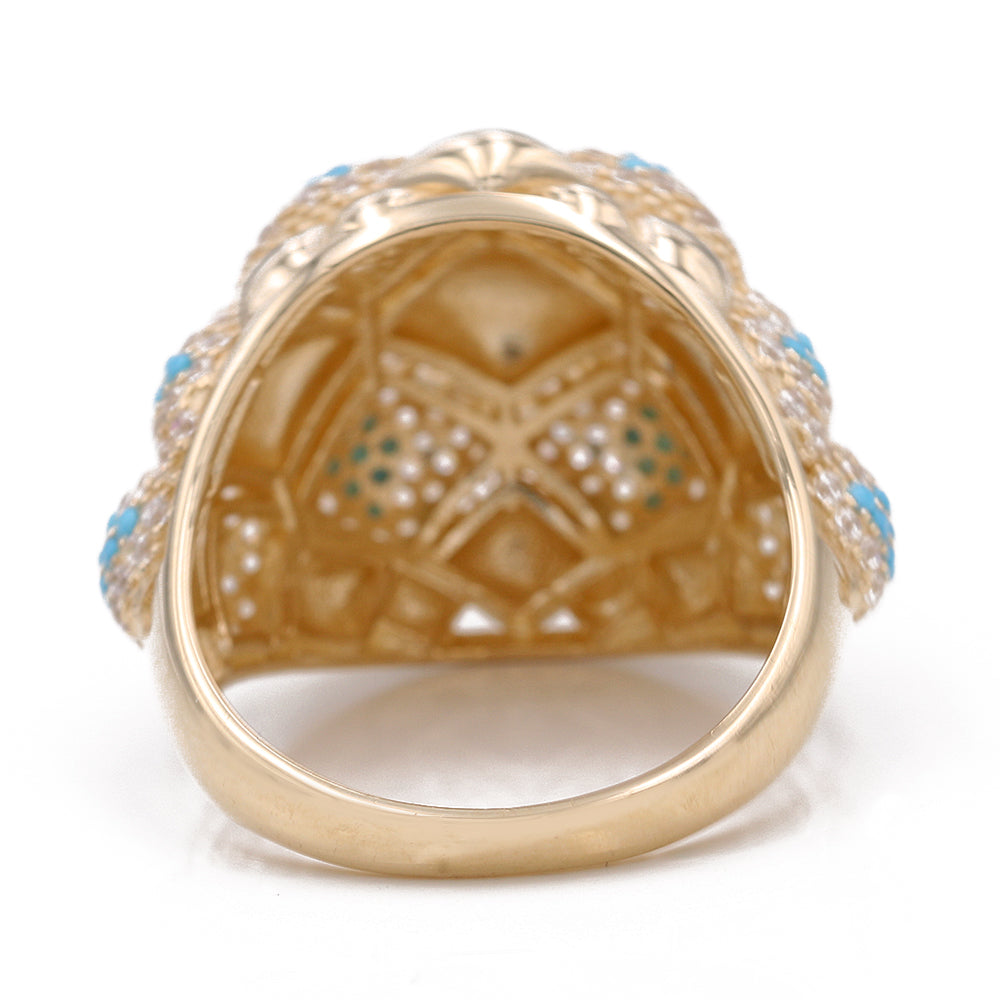 Fashion Ring with Color Stones and Cubic Zirconias