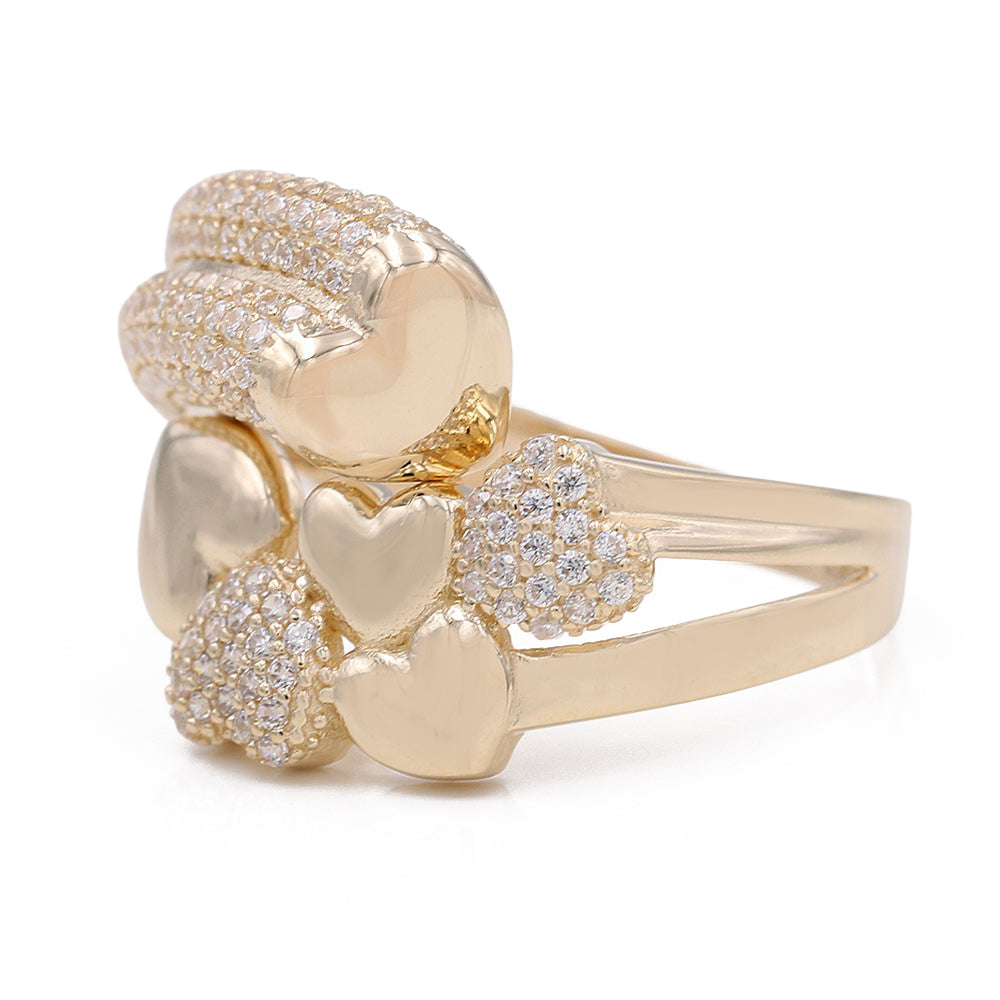 Hearts Ring with Cubic Zirconias