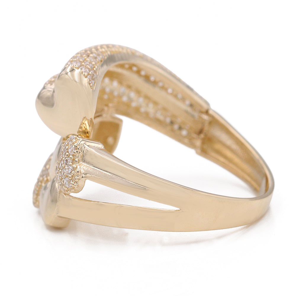 Hearts Ring with Cubic Zirconias