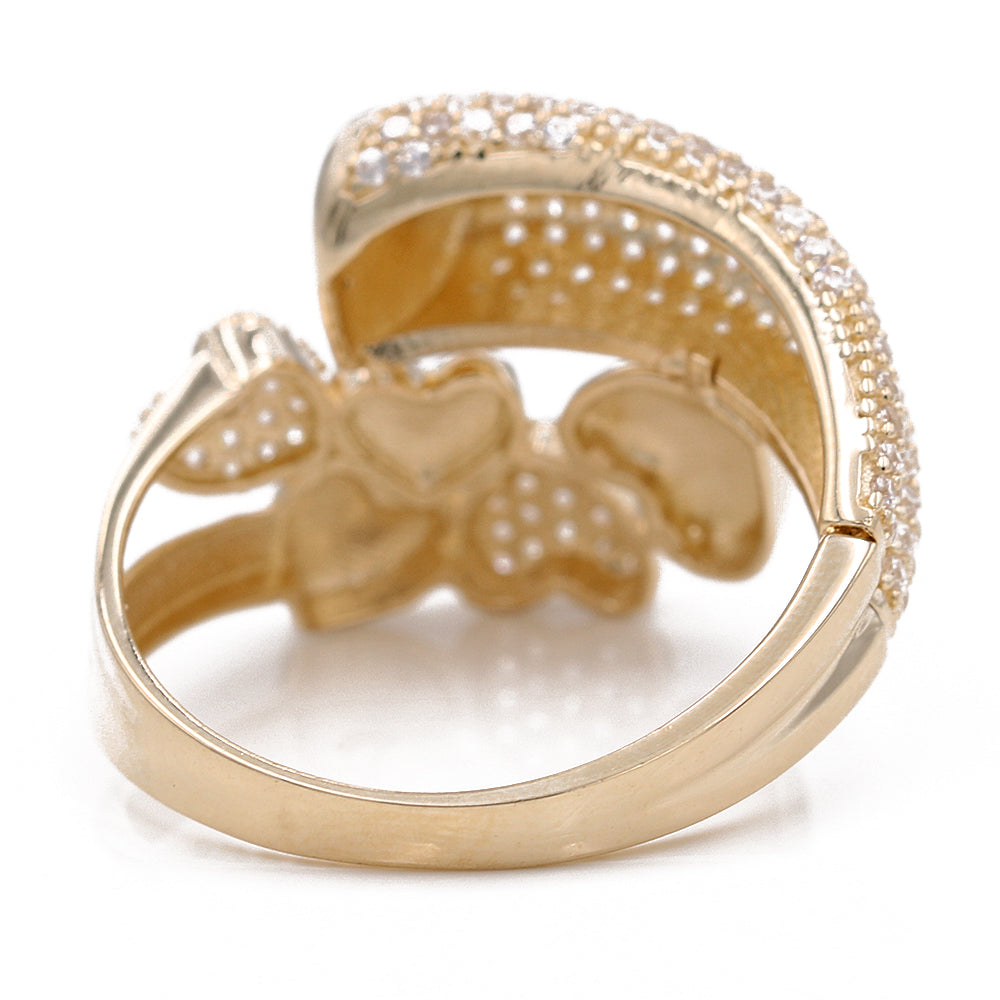 Hearts Ring with Cubic Zirconias