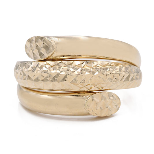 Smooth and Hammered Fashion Ring
