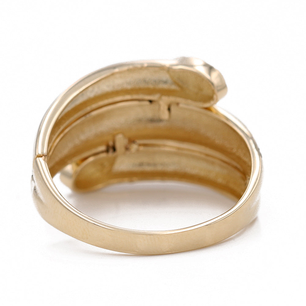 Smooth and Hammered Fashion Ring