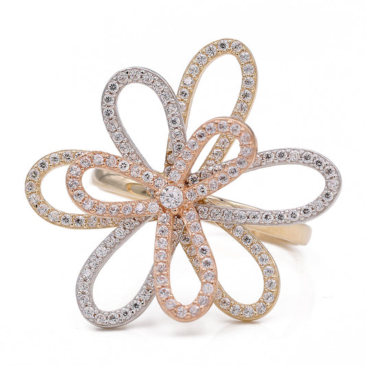 Tri-Color Gold Fashion Ring