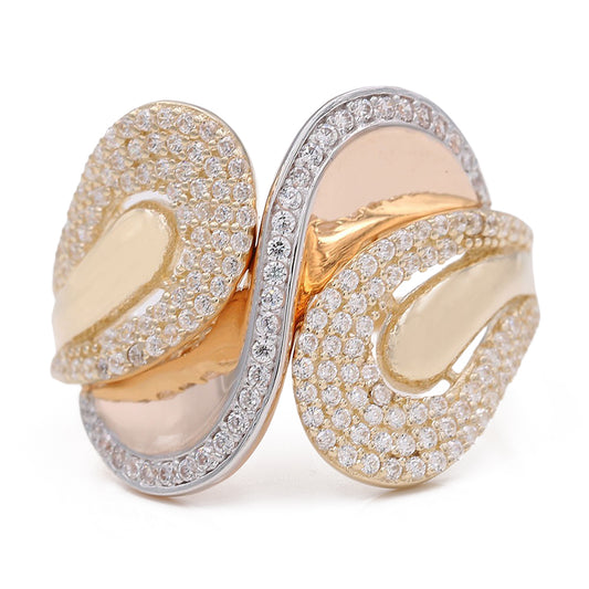 Fashion Swirl Ring with Cubic Zirconia