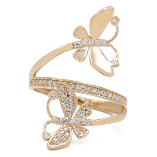 Fashion Butterfly Ring with Cubic Zirconias