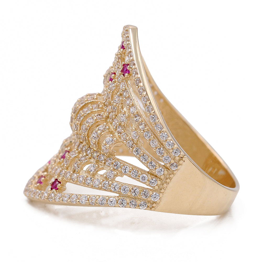 Fashion Ring with Color Stones and Cubic Zirconias