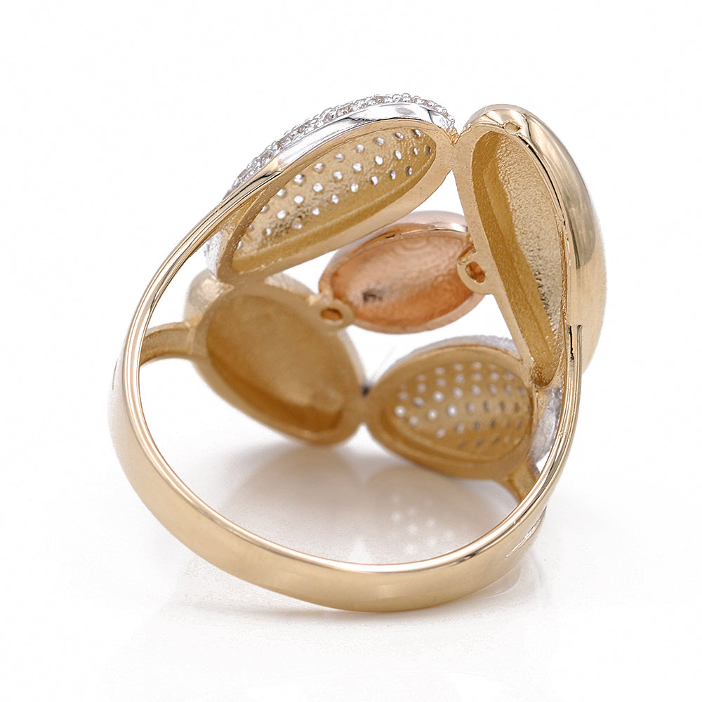 Fashion Ring with Color Stones and Cubic Zirconias