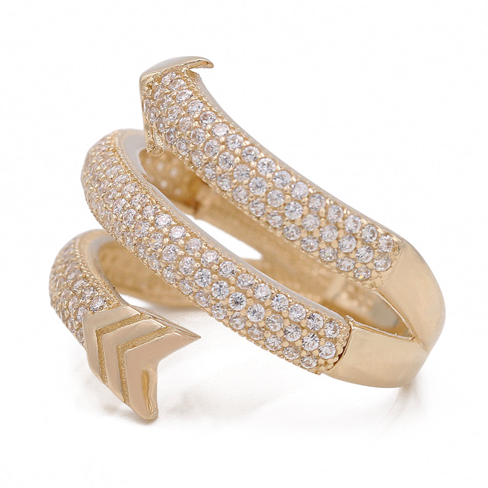 Fashion Arrow Ring with Cubic Zirconias