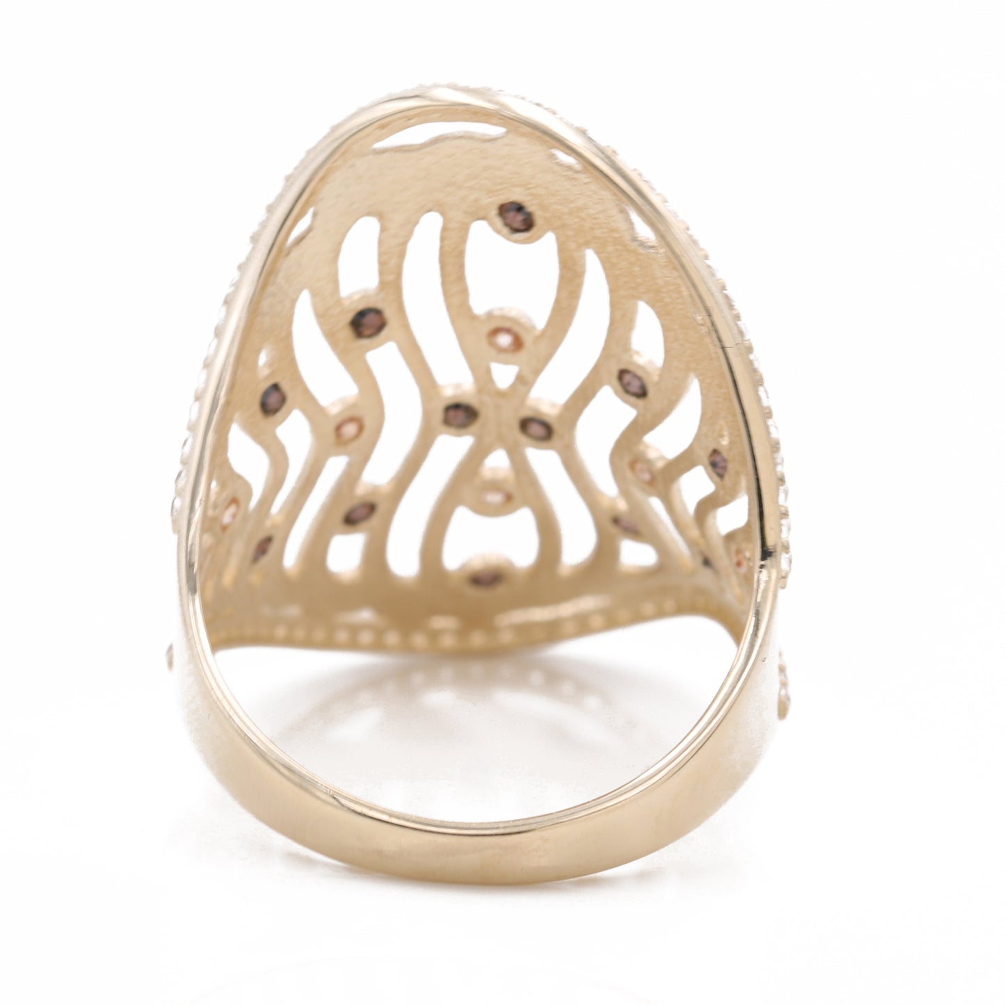 Fashion Ring with Color Stones and Cubic Zirconias