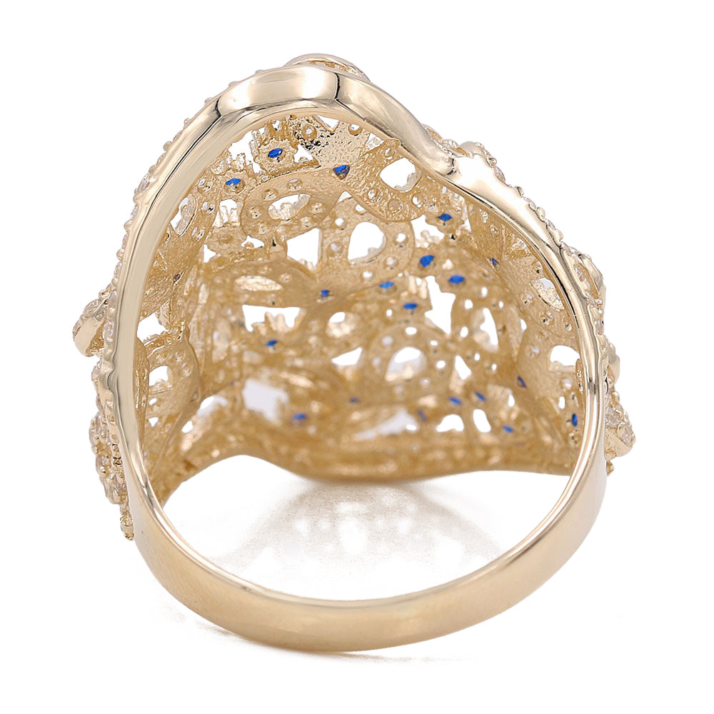 Fashion Ring with Color Stones and Cubic Zirconias