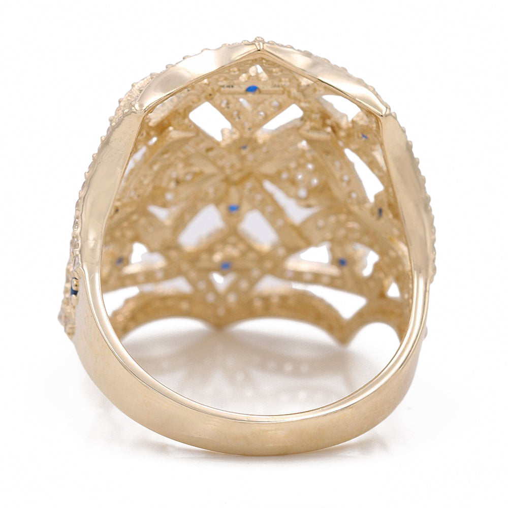 Fashion Ring with Color Stones and Cubic Zirconias