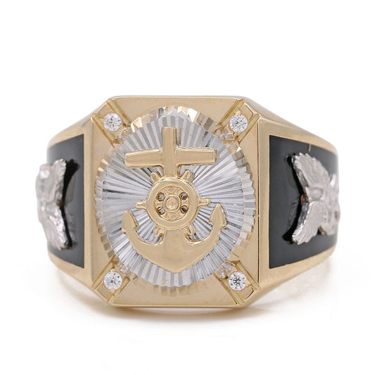 Fashion Anchor and Wheel  Ring