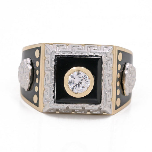 Fashion Ring with Color Stones and Cubic Zirconias