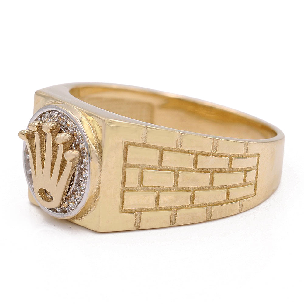 Crown Beveled Ring