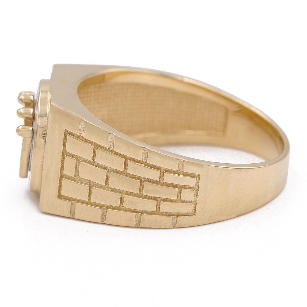 Crown Beveled Ring
