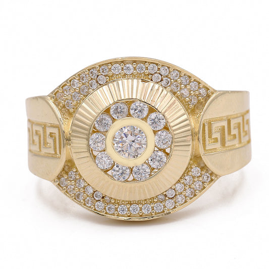 Round Greek Pattern Ring