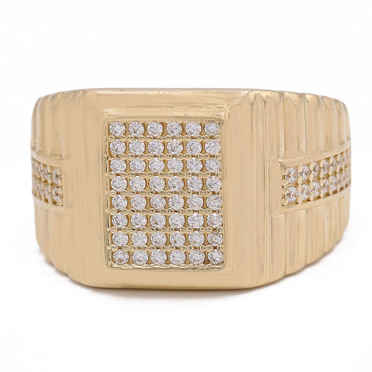 Square Zirconia Panel Ring