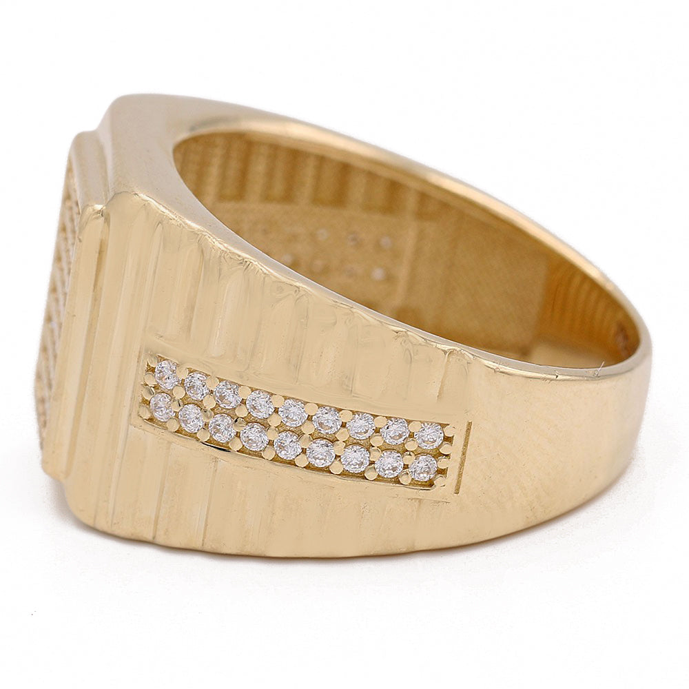 Square Zirconia Panel Ring