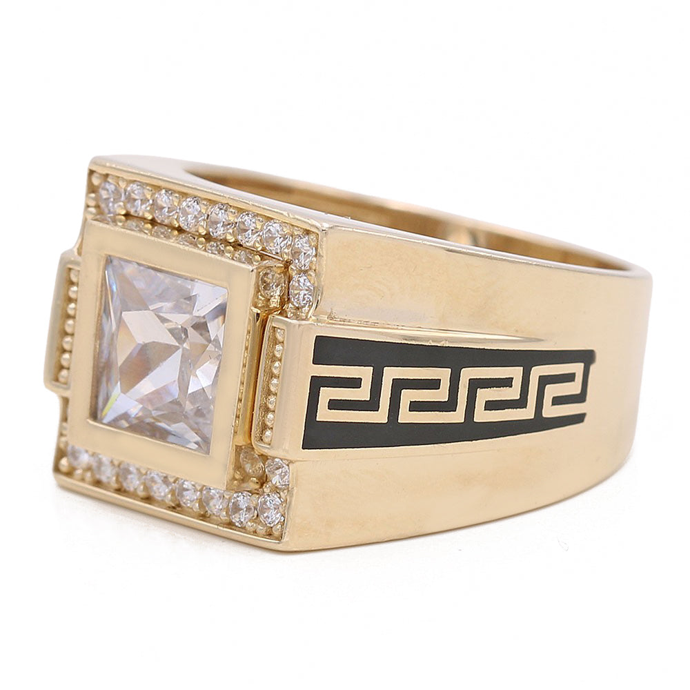 White Zirconia Square Ring