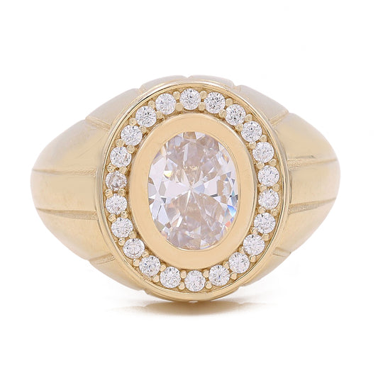 White Zirconia Round Ring