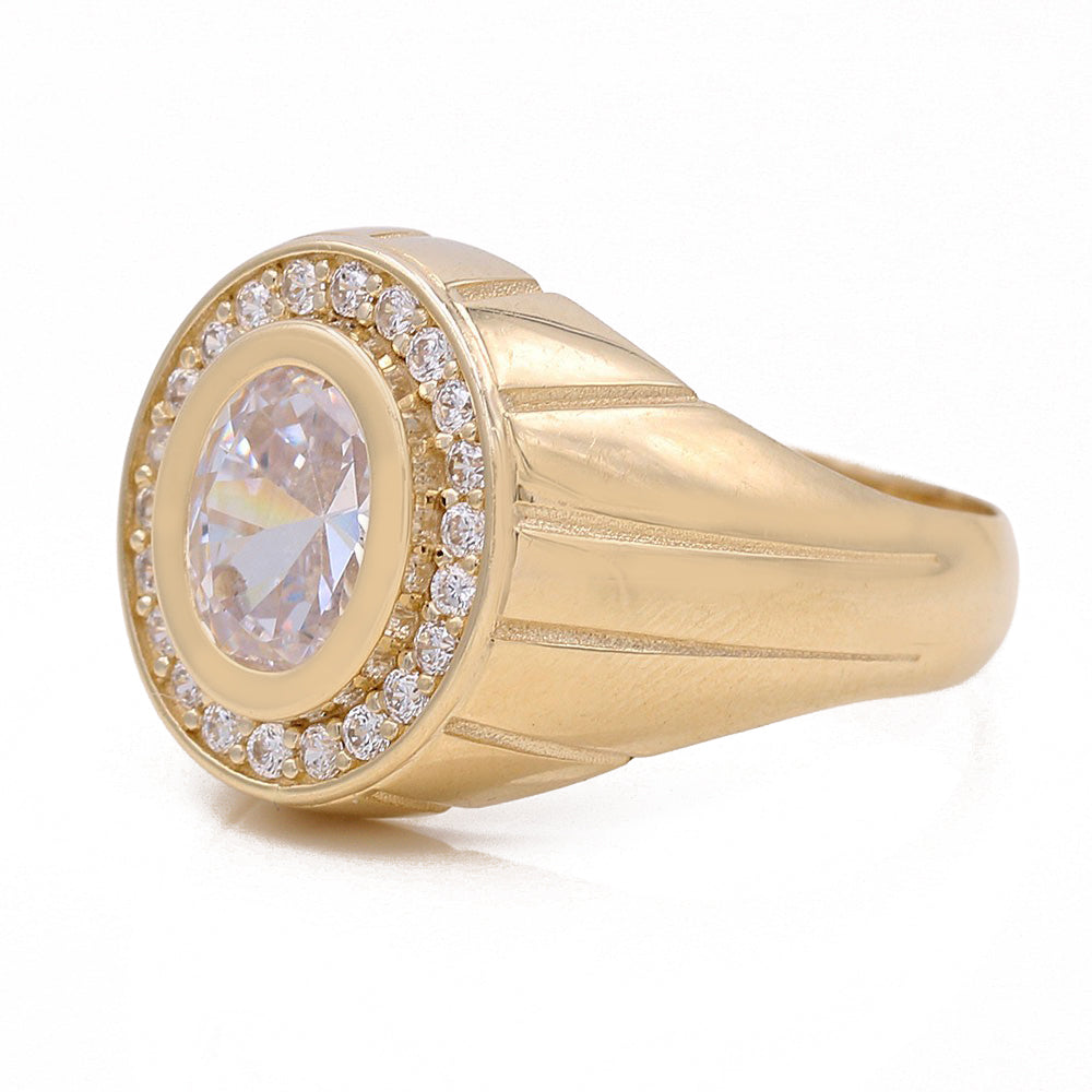 White Zirconia Round Ring