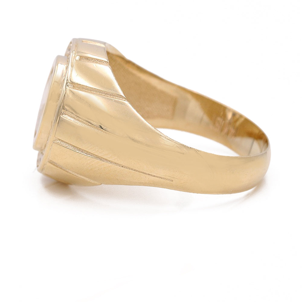 White Zirconia Round Ring