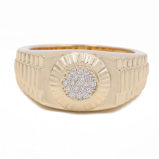 Flutted Bezel Ring