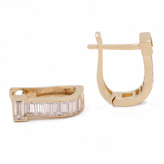 Fashion Earrings with Baguette Cubic Zirconias