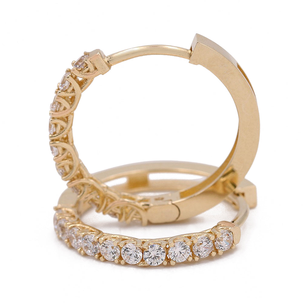 Fashion Earrings Hoops with Cubic Zirconias