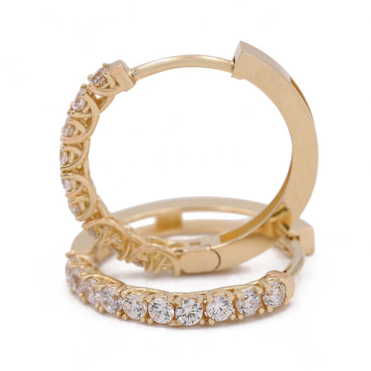 Fashion Earrings Hoops with Cubic Zirconias
