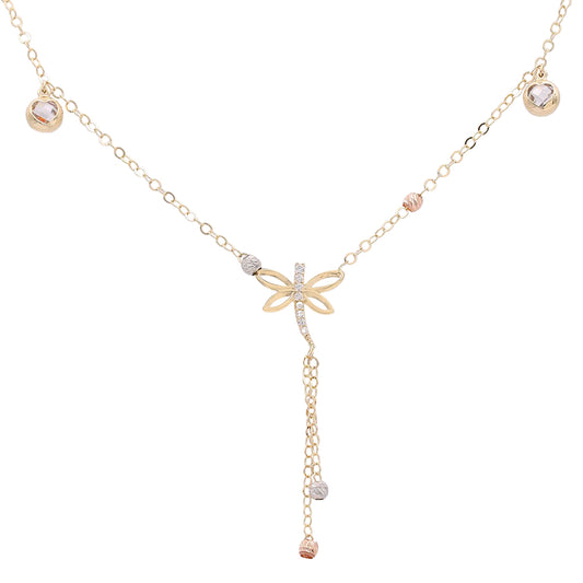 Dragonfly Necklace with Cubic Zirconias