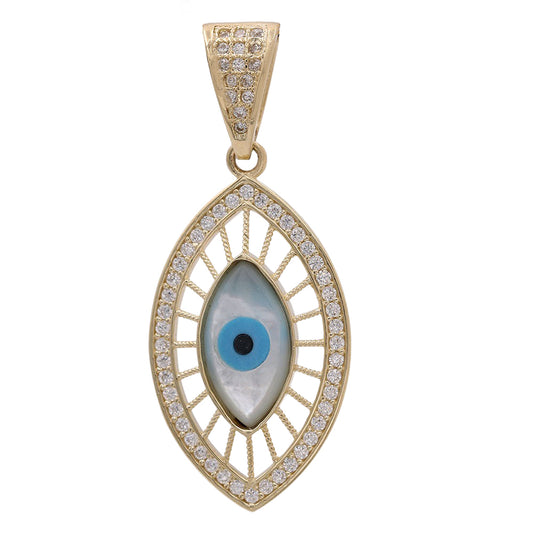 Evil Eye Pendant with Cubic Zirconias