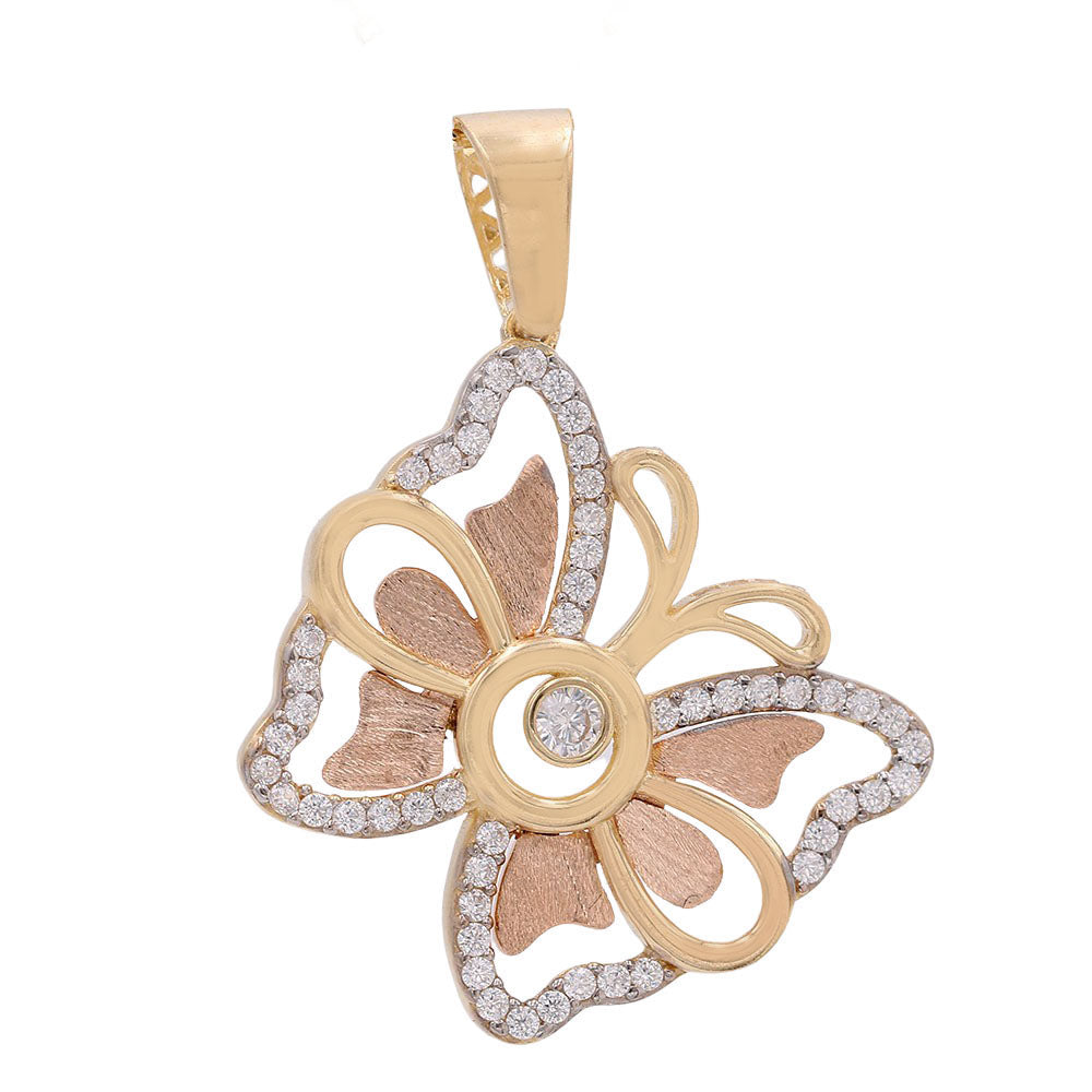 Tri-Color Butterfly Pendant