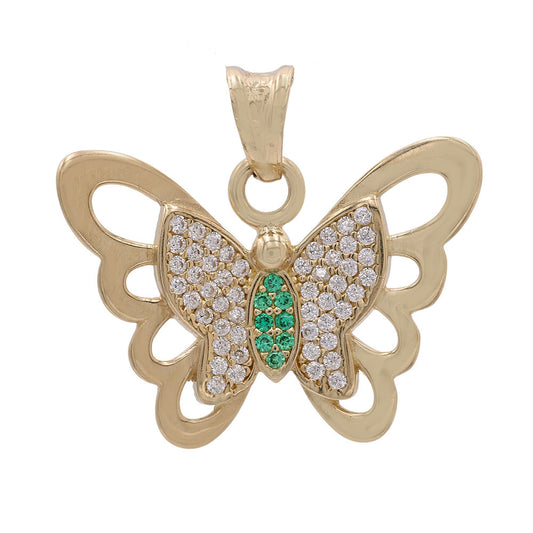 Butterfly Pendant with Color Stones