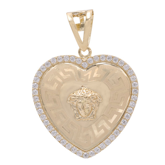 Heart Shape Medusa Head Pendant