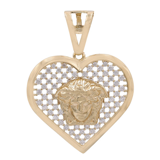 Heart Shape Medusa Head Pendant