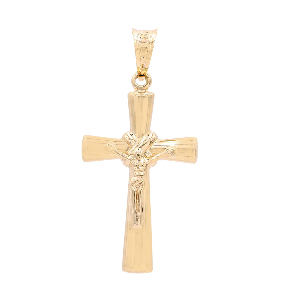 14K Yellow Gold Jesus on the Cross Pendant