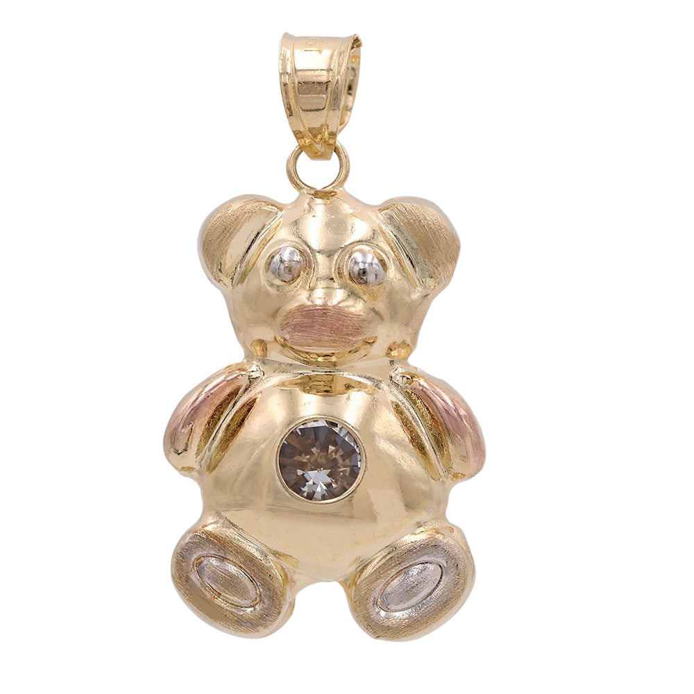 Fashion Bear Pendant with Color Stone