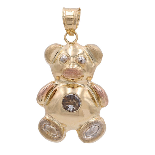 Fashion Bear Pendant with Color Stone
